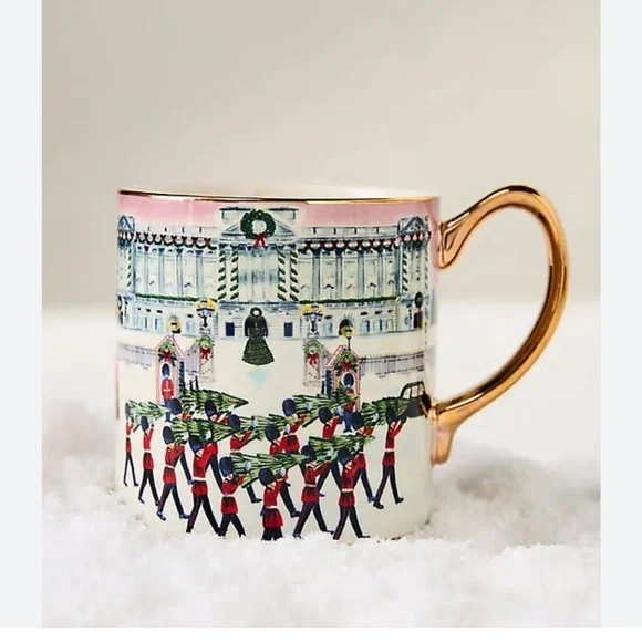 Anthropologie Holiday In The City London Christmas Mug and Dessert Plate Set Mugs